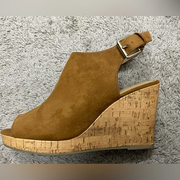 🤎Route 66 • tan wedge cork heel • 7 - Picture 2 of 9